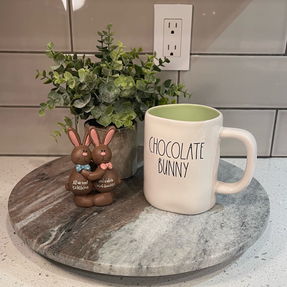 NWT - RAE DUNN “CHOCOLATE BUNNY” Double Sided Easter Mug